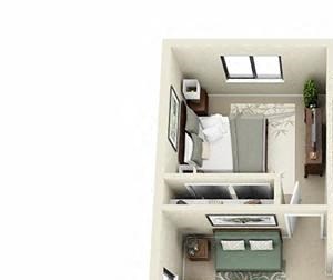 2 bedroom 1 bathroom floor plan at tierra pointe apartments in Albuquerque, nm